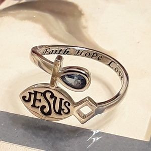 F1 NEW S925 Christian Adjustable Ring